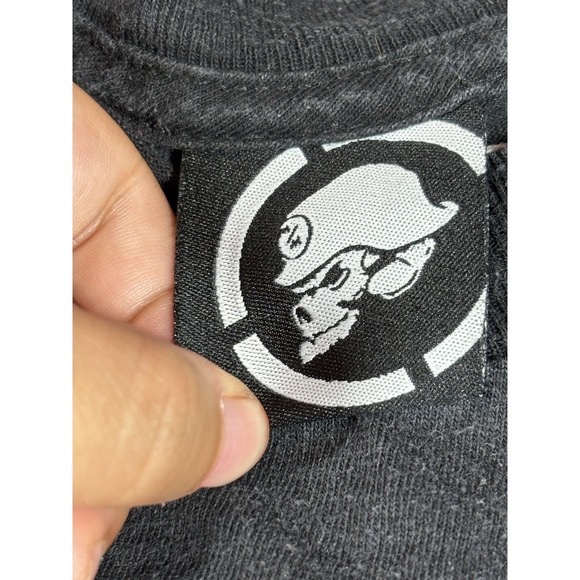 Vintage Metal Mulisha T-Shirt Size 2X Black Grunge Big Logo‎  Y2K thrashed - Picture 6 of 11